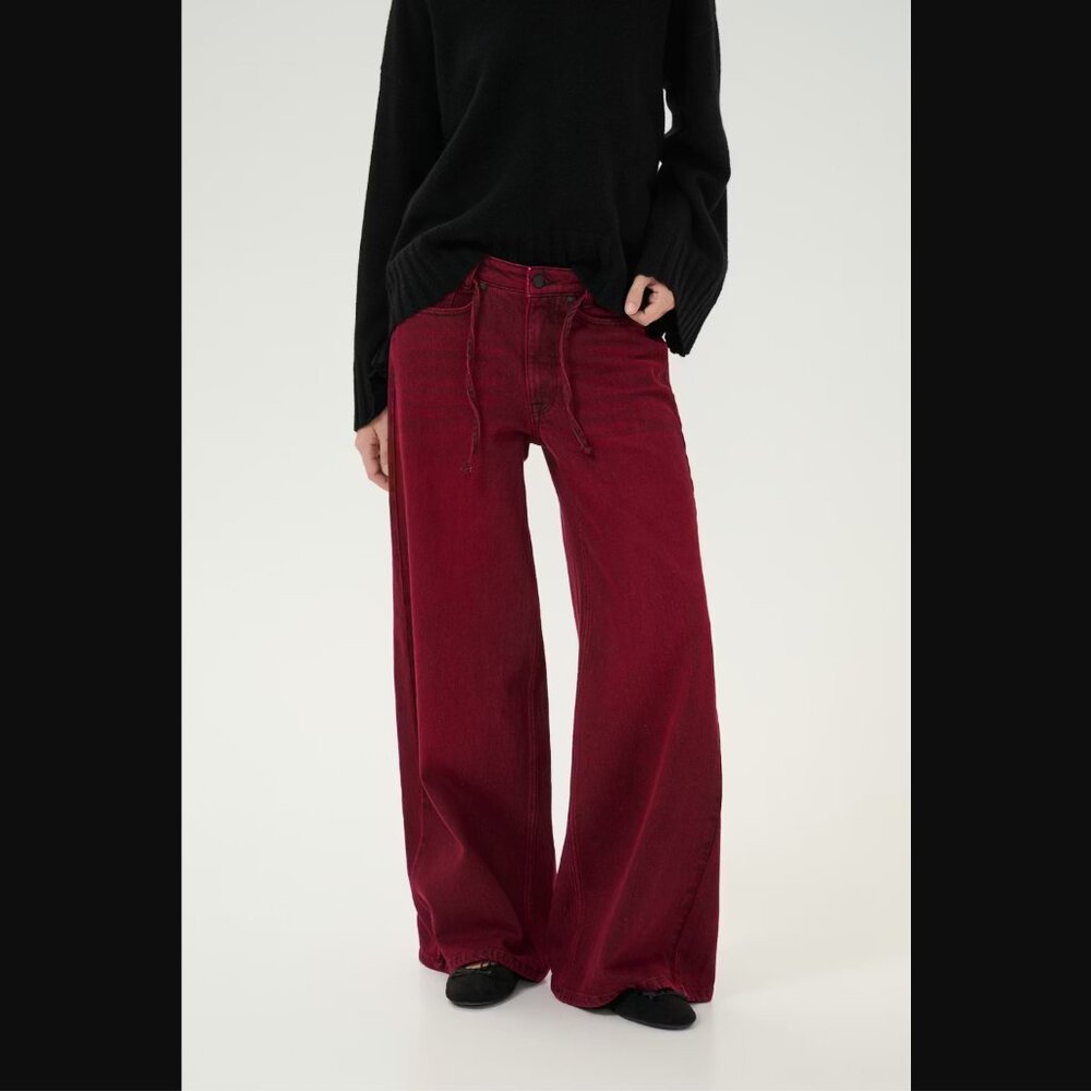 My Essential Wardrobe Red DangoMW Jeans Sz 24 - Picture 2 of 6